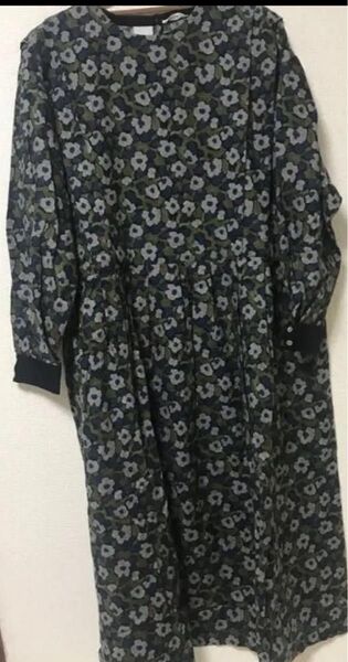 本日限定!ツハル花柄後ろリボンワンピース ブラック