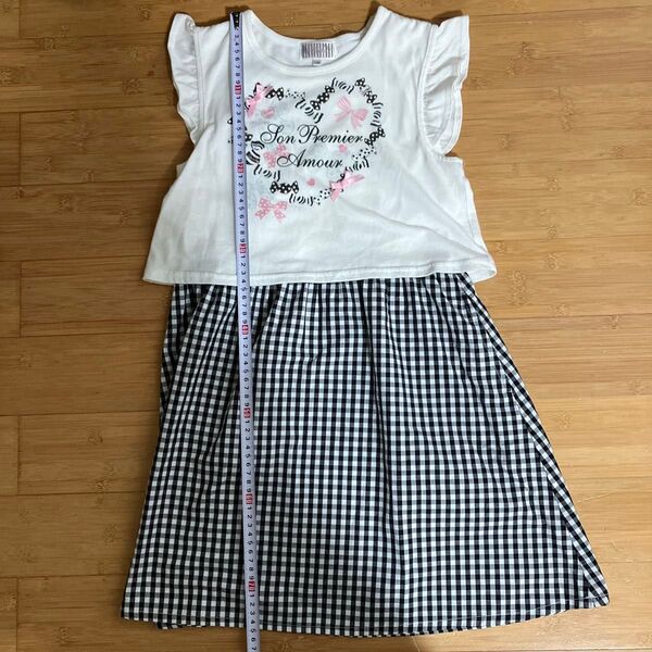 ワンピース 女の子 マザウェイズ 150 中古品 半袖ワンピース