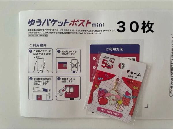 ゆうパケットポストmini30・サンリオキャラクターチャーム