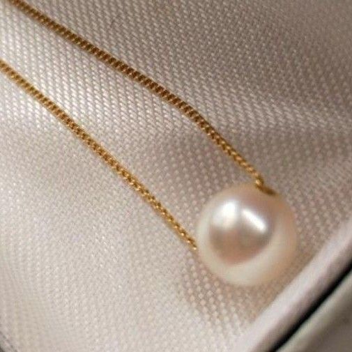 ネックレス K18 パール ペンダント
