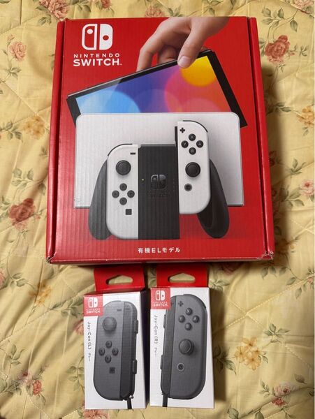 最安値 Nintendo Switch 有機ELモデル ホワイト Joy-Conグレー付き
