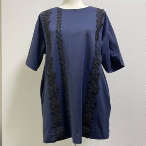 DoCLASSEドゥクラッセ ロングTシャツ カットソー チュニック 花 レース