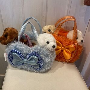 犬 ぬいぐるみ バッグ 2つセット