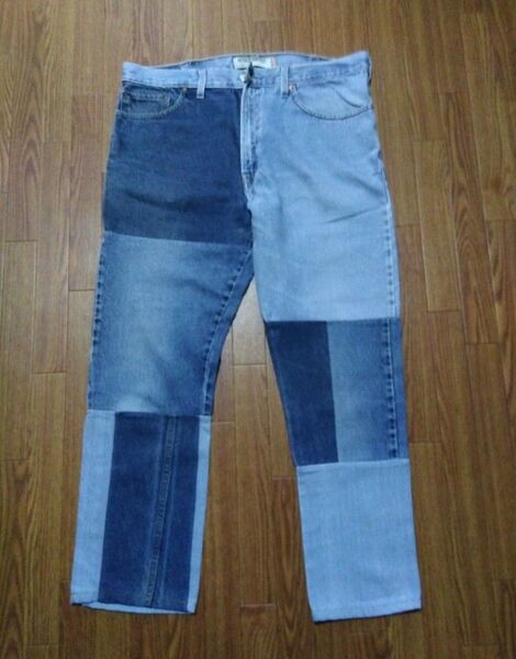 Levi's リーバイス デニム 再構築 リメイク パッチワーク ワイドパンツ