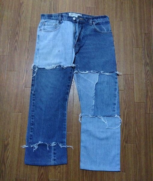 Levi's リーバイス デニム 再構築 リメイク パッチワーク クロップド丈