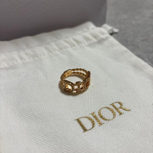 Dior リング 指輪 ゴールド ロゴリング 14号 Mサイズ アクセサリー リング
