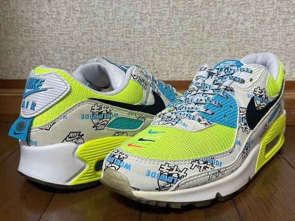 NIKE WMNS AIR MAX 90 SE WORLD WIDE PACK "KATAKANA" 25.0cm