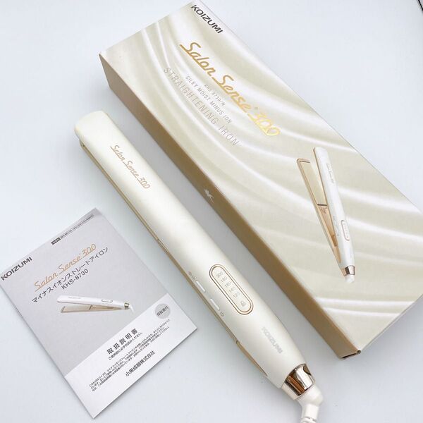 美品 コイズミ マイナスイオン ストレートアイロン salon sense300