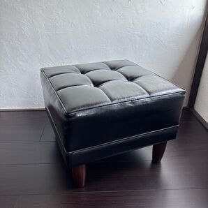 オールド カリモク オットマン スツール スタンダード ブラック ヴィンテージ