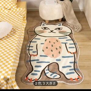 新品 ねこ柄 マット ラグ