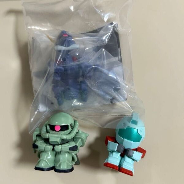 まちぼうけ ガンダムの場合 ザク ジム バクゥ 3点セット 待ちぼうけ ミニフィギュア 折り紙1枚