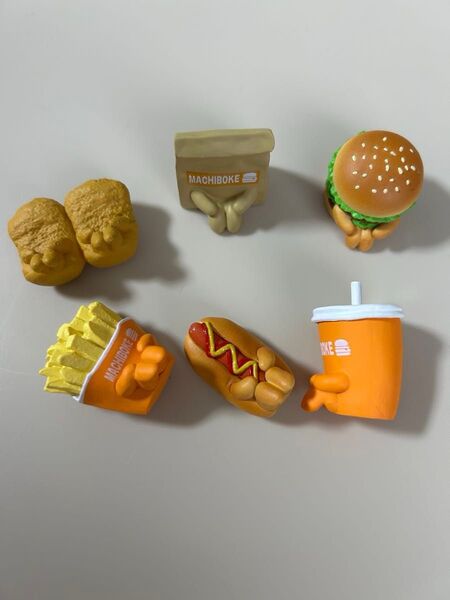 綿棒1本 まちぼうけ ハンバーガーショップの場合 ハンバーガー有り ミニフィギュア リーメント ぷちサンプル ミニチュア ガチャ