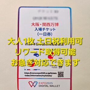 大阪万博 チケット 一日券 大人 1枚