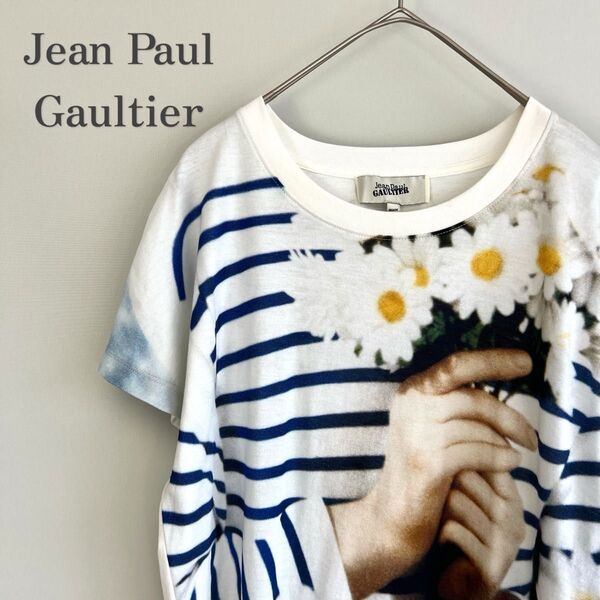 未使用級 Jean Paul GAULTIER Tシャツ ジャンポールゴルチエ メンズ ユニセックス 花柄 archive y2k