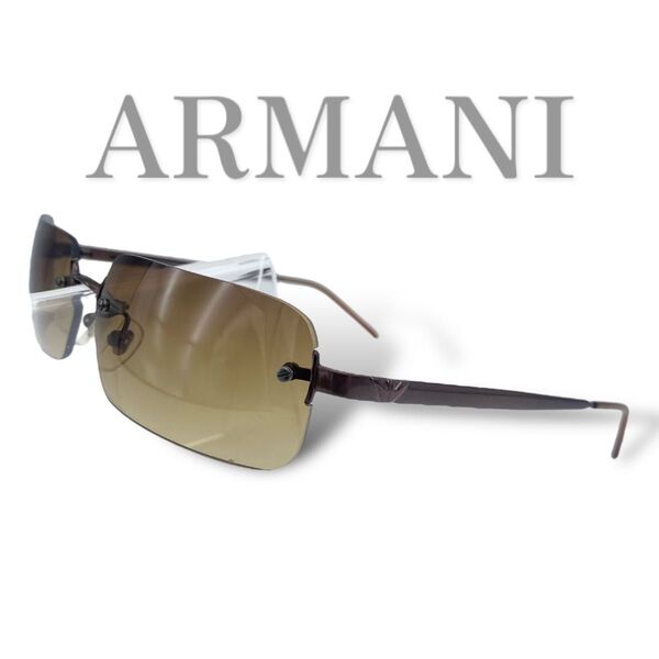 ARMANI vintage sunglasses y2k metal アルマーニ リムレス サングラス 90 00 メタル