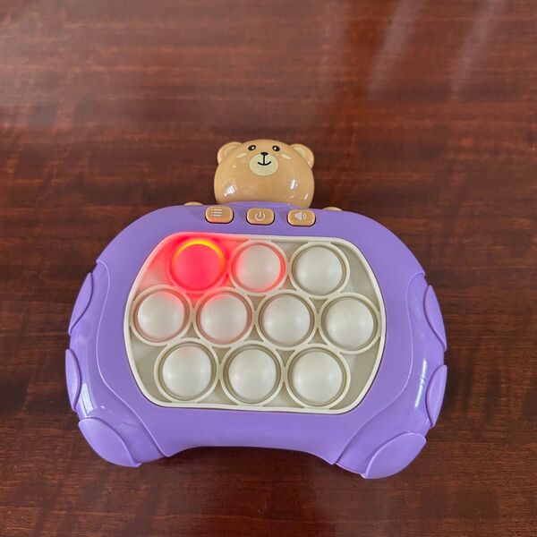 プッシュポップゲーム プチプチ 知育玩具 光る おもちゃ くま パズル ゲーム