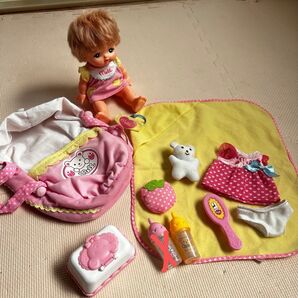 メルちゃん 女の子 お世話セット クーハン クーファン おくるみ ガラガラ くし スタイ おしりふき クッション おままごと