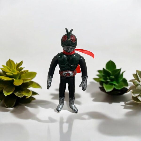 ビンテージソフビ ポピー ミニサイズ 仮面ライダー新1号 パー 当時物