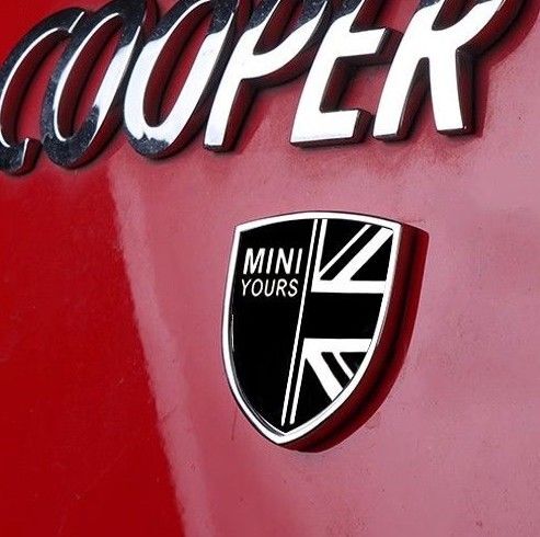 MINI YOURS ミニクーパー エンブレム メタル3D ユニオンジャック 1個