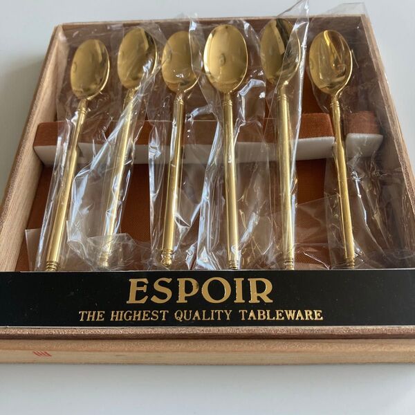 ESPOIR ゴールドスプーン 6本セット 未使用