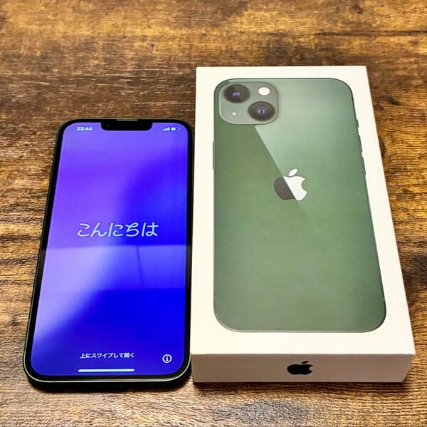 iPhone13 グリーン 256GB SIMフリー 初期化済み Apple 美品 バッテリー交換済み 一括支払い済み