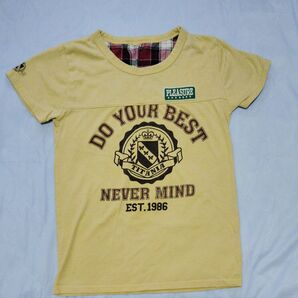 PLEASURE TITANIA Tシャツ イエロー系 DO YOUR BEST