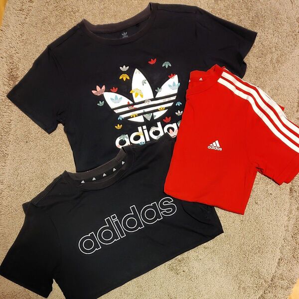 adidas アディダス Tシャツ 3枚セット 160 サッカー 半袖Tシャツ スポーツ
