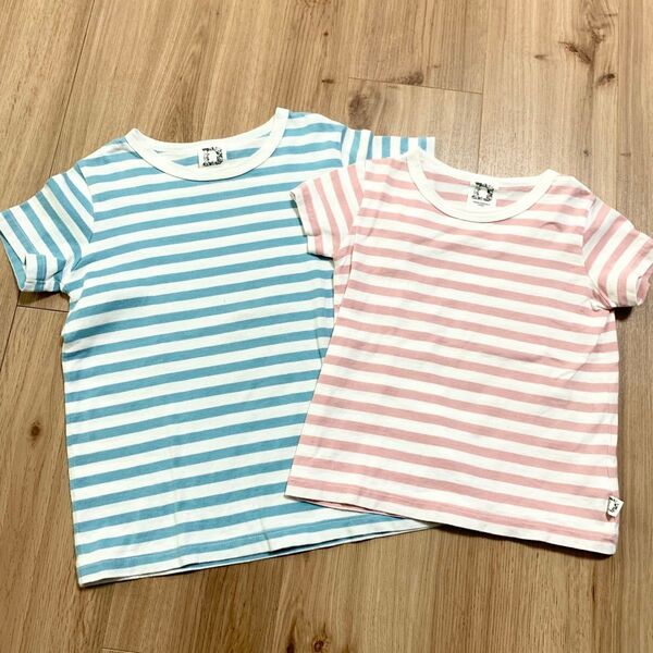 アーバンリサーチ 兄妹 お揃い半袖Tシャツ 90 120 2枚セット ボーダー Tシャツ カットソー ボーダー 半袖Tシャツ