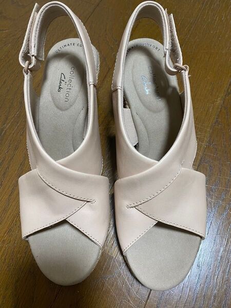 Clarks Collection ウェッジソールサンダル ベージュ 23.5cm