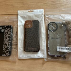 iPhone14 スマホケース 3個セット レオパード柄