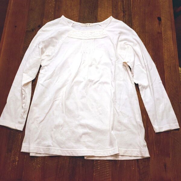 CLOUDNINE 七分袖 Tシャツ Mサイズ 白 ラグラン袖 レディース ホワイト カットソー