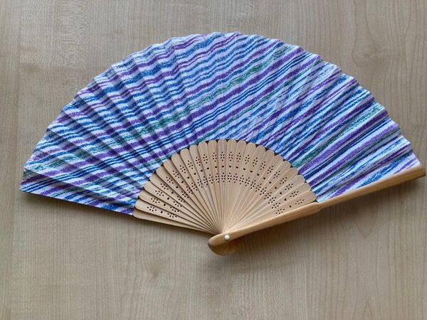 扇子 白竹 布 モダン柄 和装小物 せんす 扇