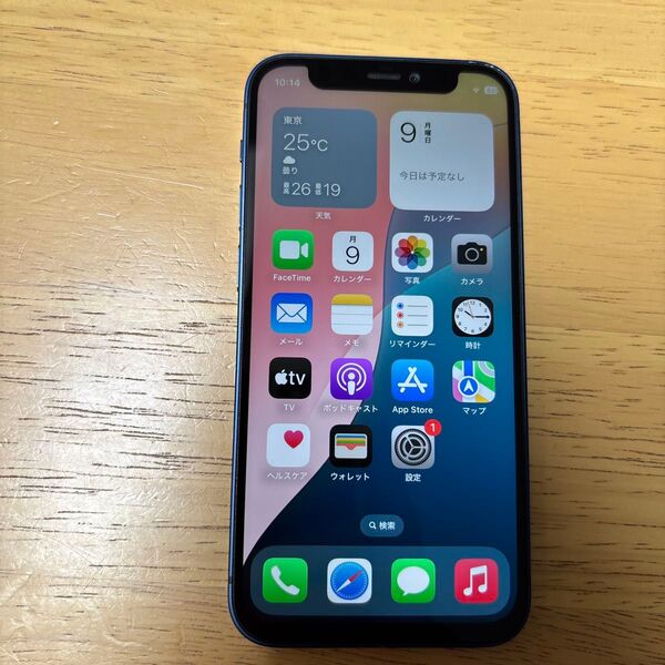 中古 simフリー バッテリー新品交換 iPhone12 mini 64gb ブルー Softbank