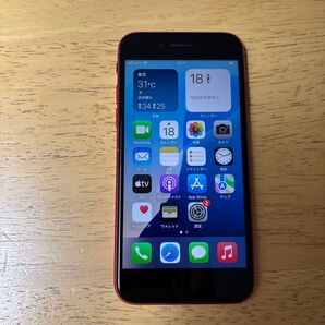 中古 simフリー バッテリー新品 iPhone SE 2世代 64gb レッド docomo