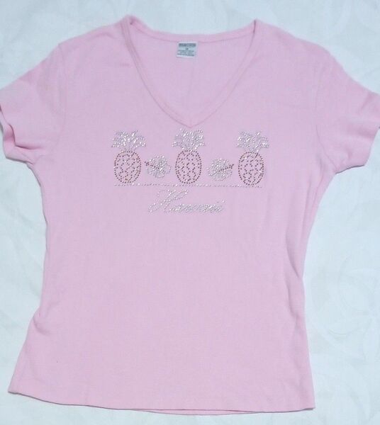 半袖 カットソー Tシャツ tシャツ レディース M ピンク系