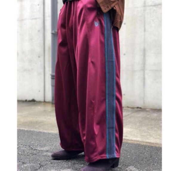 needles 18aw トラックパンツ H.D ヒザデル マルーン ボルドー