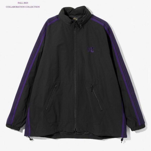 needles DCshoes ナイロン トラックジャケット ブラック パープル