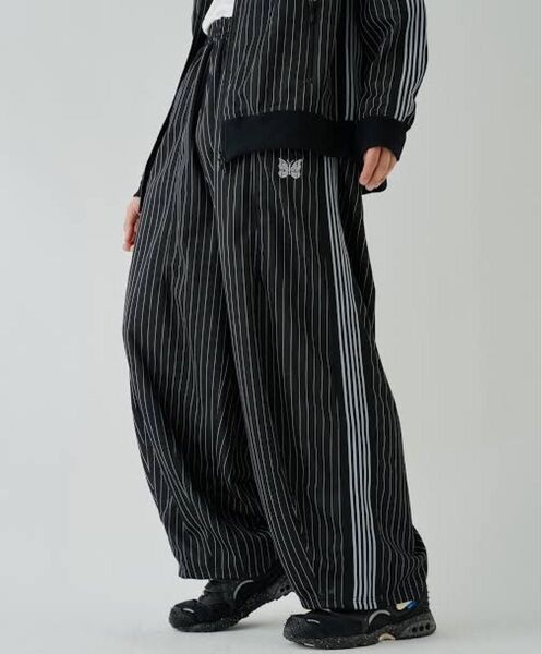 needles studious 24ss トラックパンツ ヒザデル ストライプ