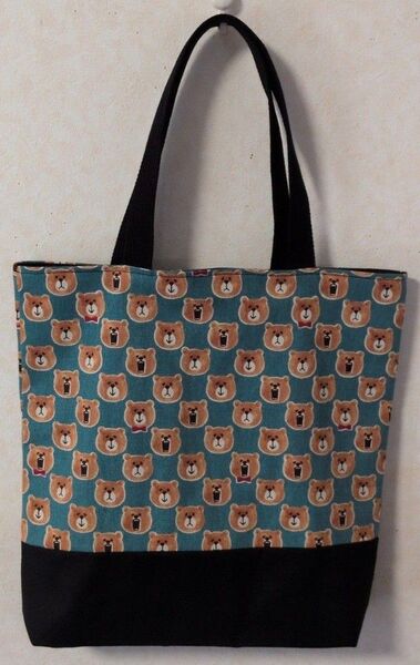 トートバック(ハンドメイド)くま柄