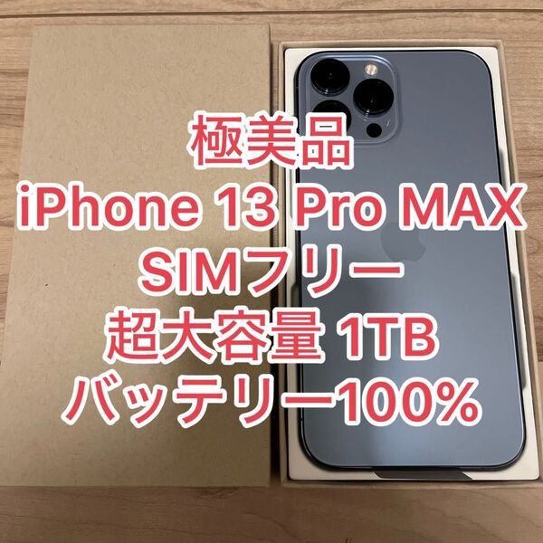 極美品 iPhone 13 Pro MAX 1TB バッテリー100%