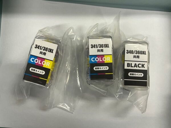 キヤノンBC-340/360XLBK と BC-341/361XL 染料 4色セット 詰替えインク