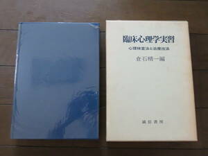 臨床心理学実習　心理検査法と治療技法　倉石精一　誠信書房