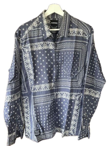 NEIGHBORHOODネイバーフッドのバンダナ柄シャツLS