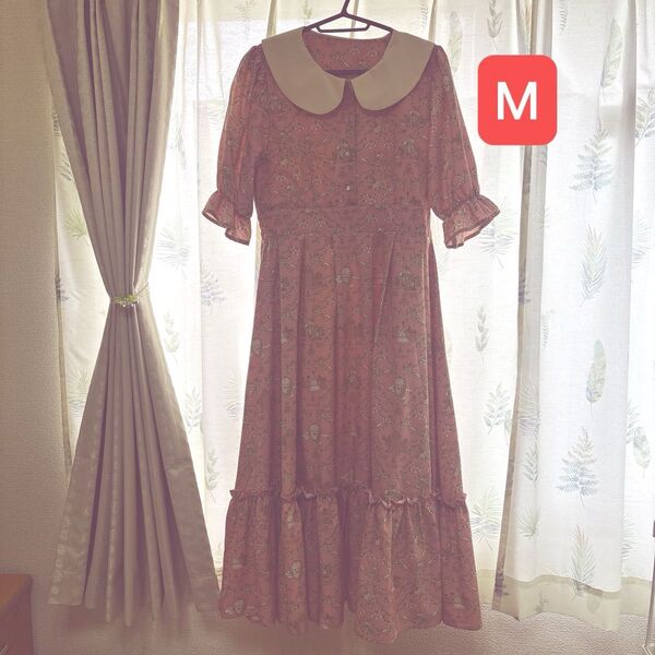 【misako】しまむらNINA'Sm petitコラボ ロリータワンピース Mサイズ 青木美沙子 甘ロリ 裏地付き