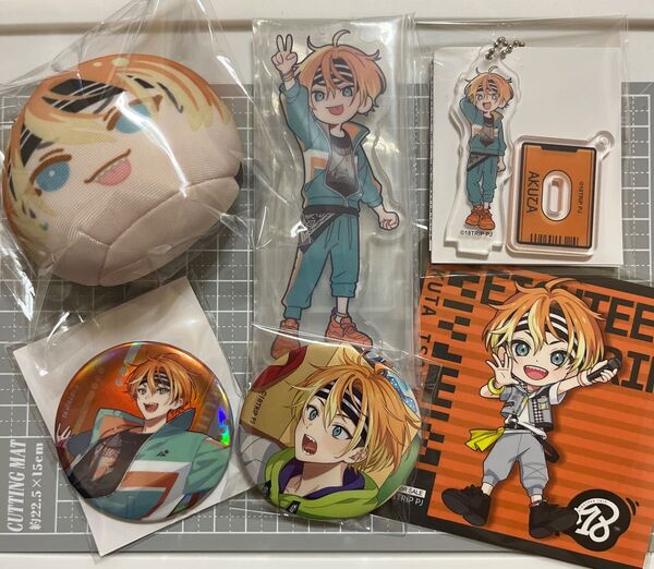 エイトリ あく太 おまんじゅうマスコット アクリルスタンド アクリルキーホルダー 缶バッジ まねきねこコラボコースター