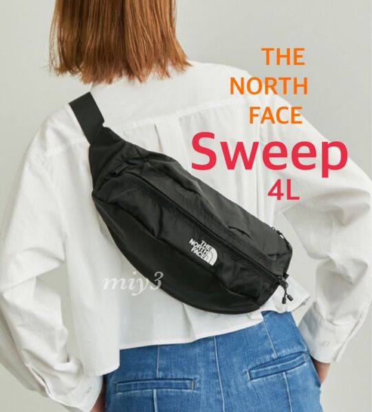 ブラック★ノースフェイス ★スウィープ ウエストバッグ 新品