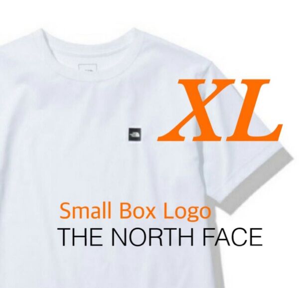 【 XL 】ホワイト★スモールボックスロゴ Tシャツ★ノースフェイス NT32348 半袖