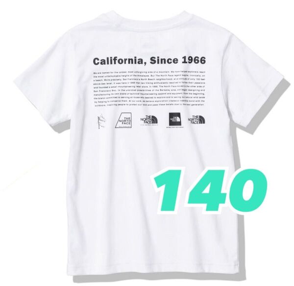 【 140 】ホワイト★ ノースフェイス★ キッズ Tシャツ NTJ32356