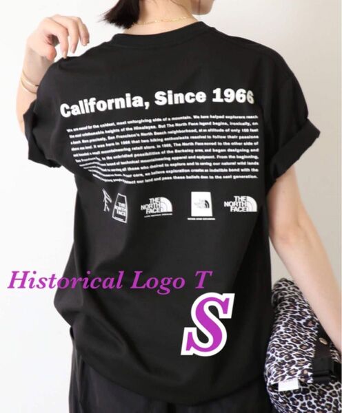 【 S 】ブラック★ ヒストリカル ロゴTシャツ★ノースフェイスNT32407