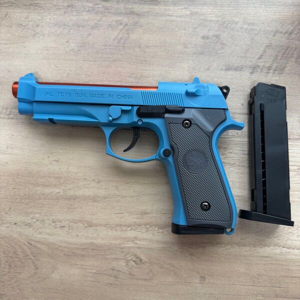 半自動排莢式トイガン M9A3 2丁 6歳以上 ハンドガン風おもちゃ ブルー おもちゃ